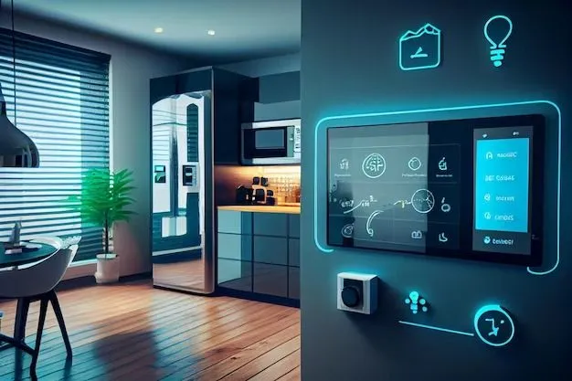 Modern smart home with connected devices